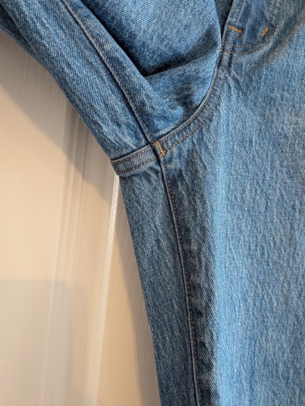 Madewell The Perfect Vintage Wide Leg Crop Jean Classic Blue Denim Size 31 - Picture 8 of 15